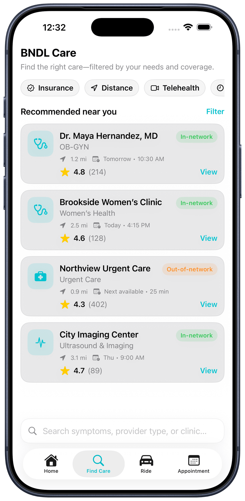 Find the right care faster